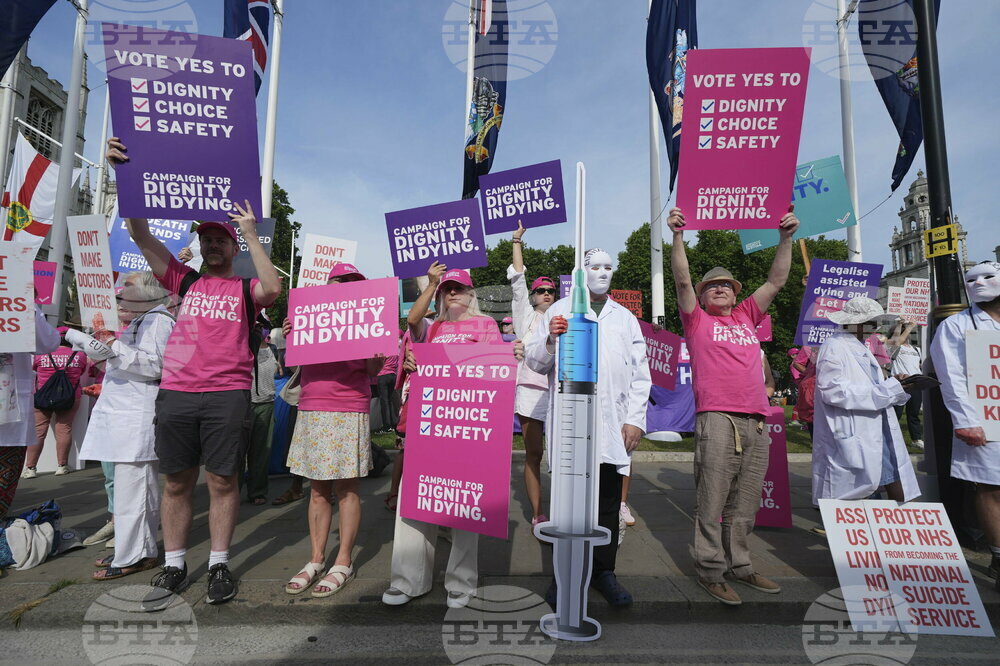 Britain Assisted Dying Protest
