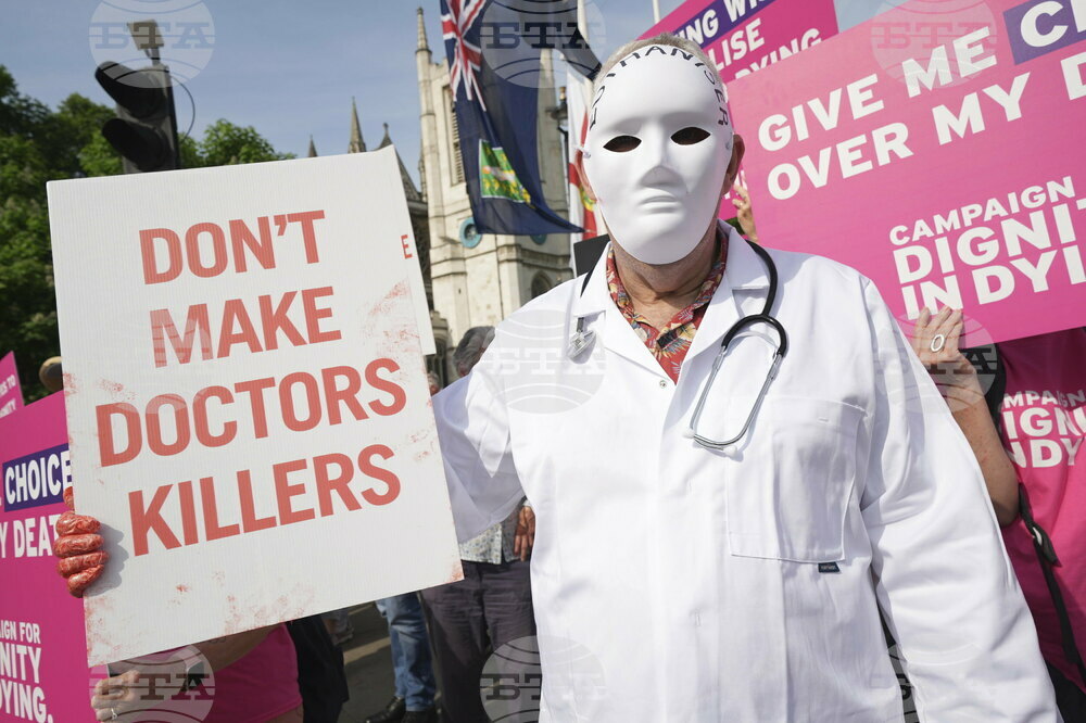 Britain Assisted Dying Protest