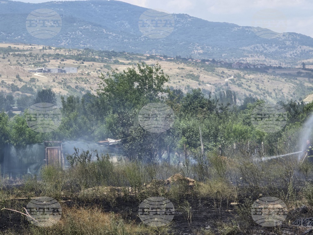 Пожар възникна в близост до автокъща край Благоевград, огънят е локализиран
