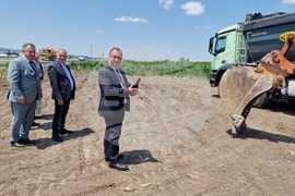 Шумен - символична първа копка - кръгово кръстовище