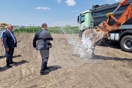 Шумен - символична първа копка - кръгово кръстовище