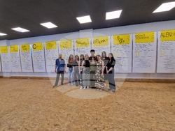 Откриване на изложбата „Преамбюл“ с шрифтове на студенти от НХА. Снимка: Ваня Сухарова/БТА