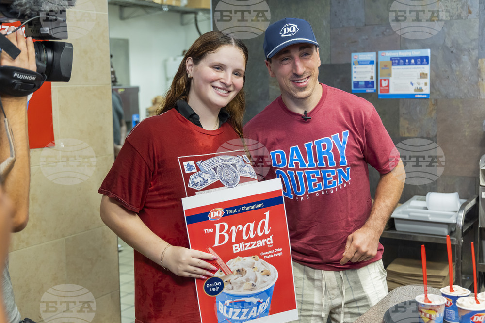 Brad Marchand, Professional Hockey Player, Surprises Fans at Local South Florida Dairy Queen