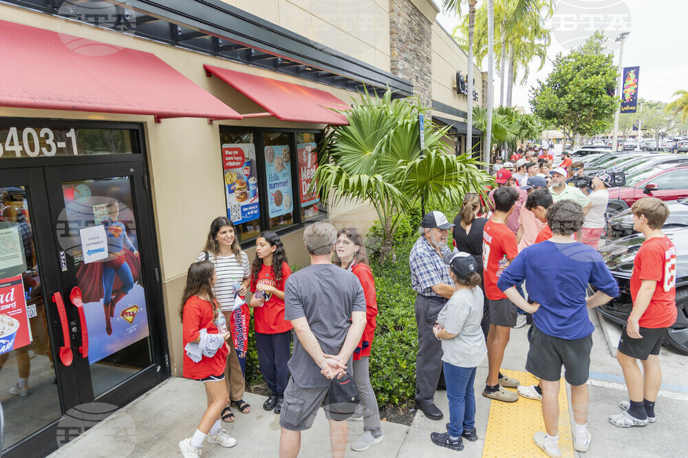 Brad Marchand, Professional Hockey Player, Surprises Fans at Local South Florida Dairy Queen