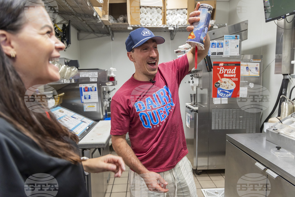 Brad Marchand, Professional Hockey Player, Surprises Fans at Local South Florida Dairy Queen
