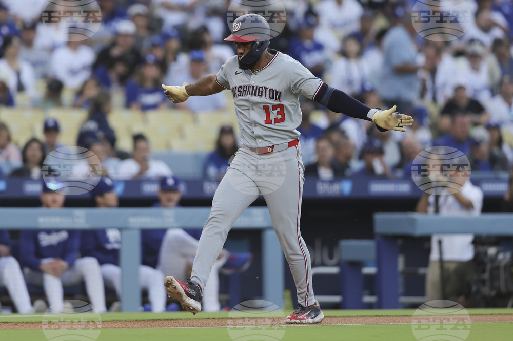 Nationals Dodgers Baseball