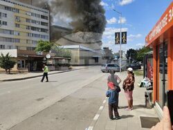 Пожар пламна в сградата на бивше казино в Свиленград. 