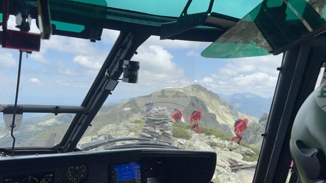 Military Helicopter Evacuates Hikers in Rila Mountains