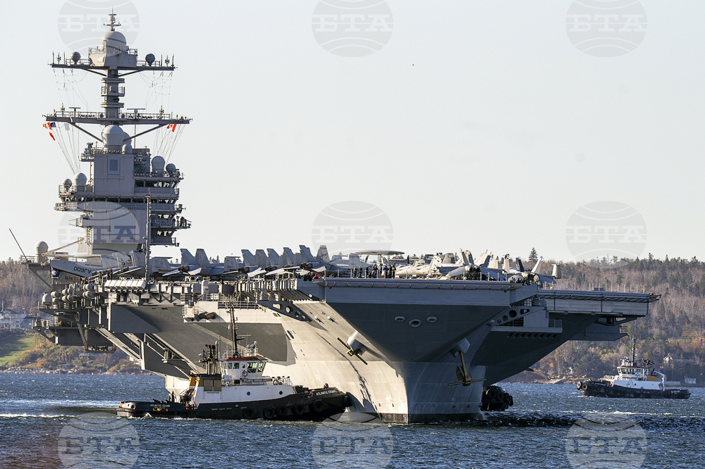 Aircraft Carrier Departs