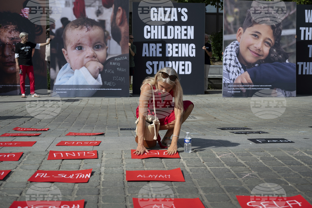 "Look Them in the Eyes" - EU Outdoor Installation & Media Moment for Gaza