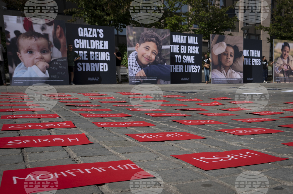 "Look Them in the Eyes" - EU Outdoor Installation & Media Moment for Gaza
