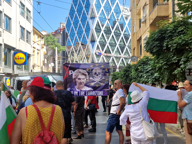 Приключи протестът в центъра на София с искане за запазване на българския лев 