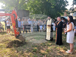 Село Ясен - храм - първа копка