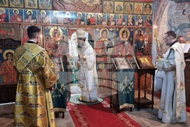 Брезник - патриарх Даниил - света литургия