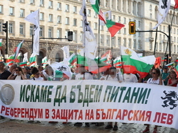 Протест за запазване на лева