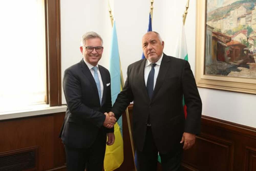 GERB Leader Borissov and Home Affairs EU Commissioner Brunner Discuss Schengen External Borders in Sofia