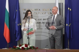 Министерски съвет - олимпийски отбори по природни науки - церемония