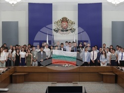 Министерски съвет - олимпийски отбори по природни науки - церемония