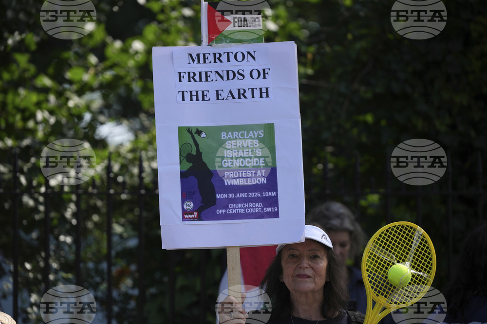 Britain Wimbledon Tennis Protest