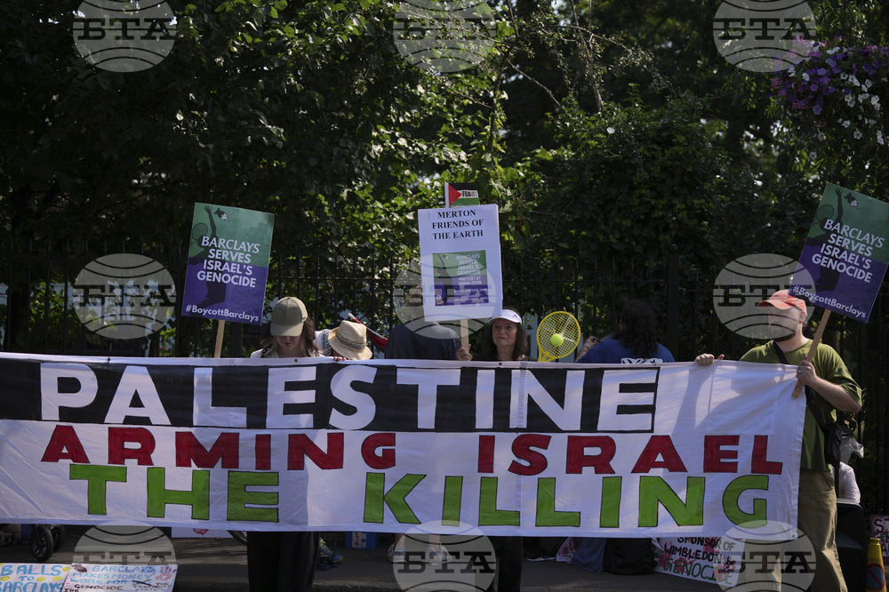 Britain Wimbledon Tennis Protest