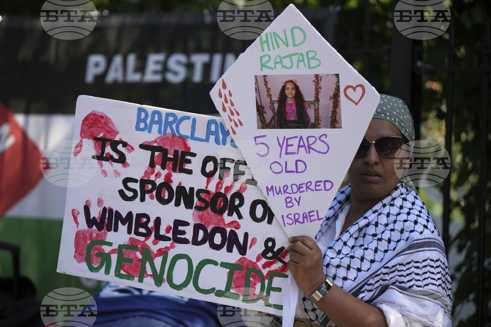 Britain Wimbledon Tennis Protest