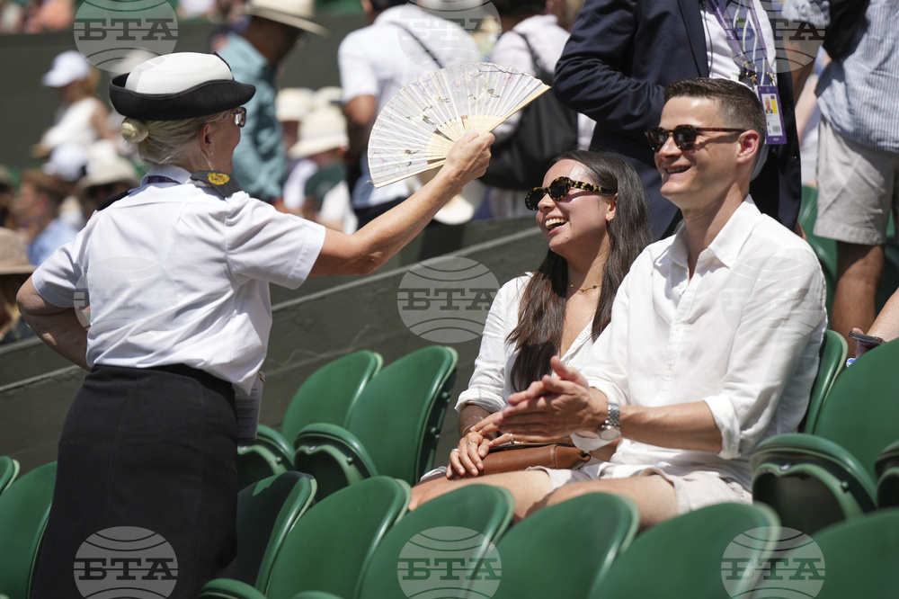 Britain Wimbledon Tennis Extreme Weather Heat