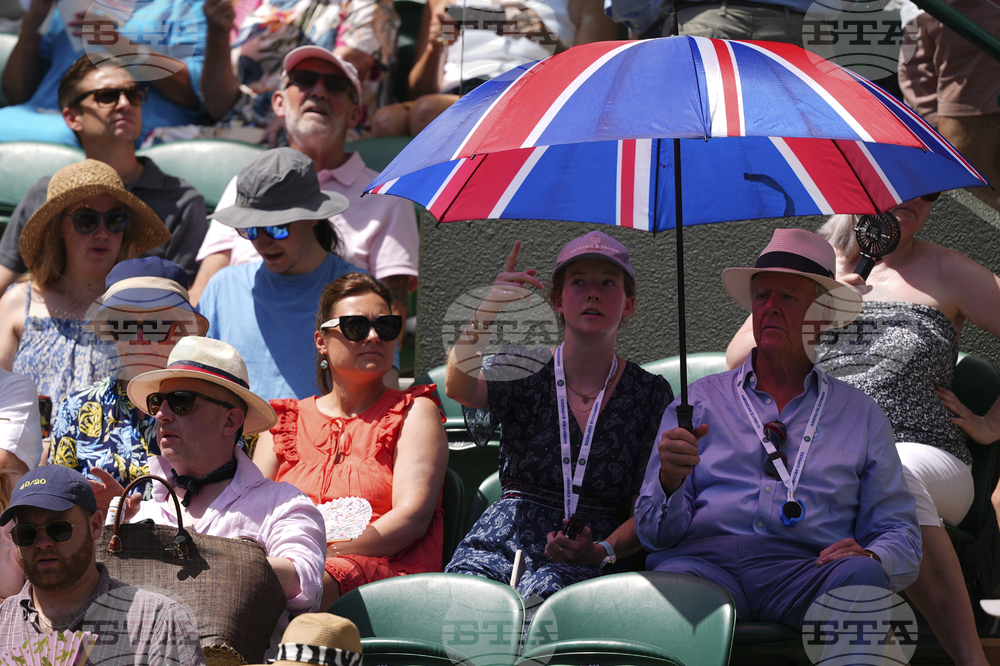 Britain Wimbledon Tennis Extreme Weather Heat