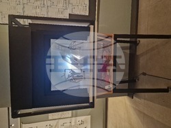 Студенти от специалност „Сценография за кино и ТВ“ на Националната художествена академия (НХА) показват изложбата си в галерия „Академия“. Снимка: Ваня Сухарова/БТА