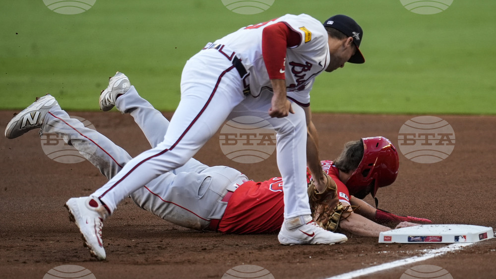 APTOPIX Angels Braves Baseball