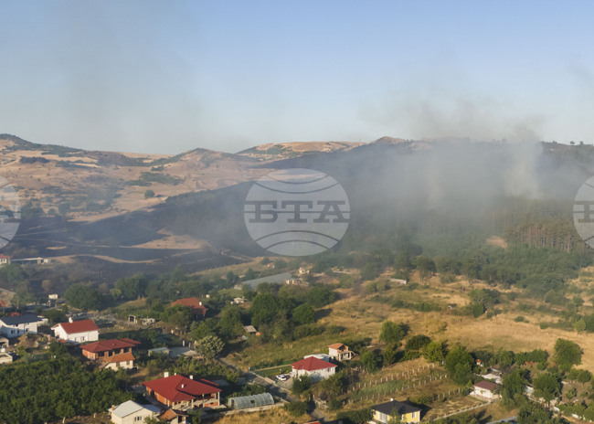 Около 650 декара тревна растителност са изгорели при пожара край айтоския квартал "Странджа"