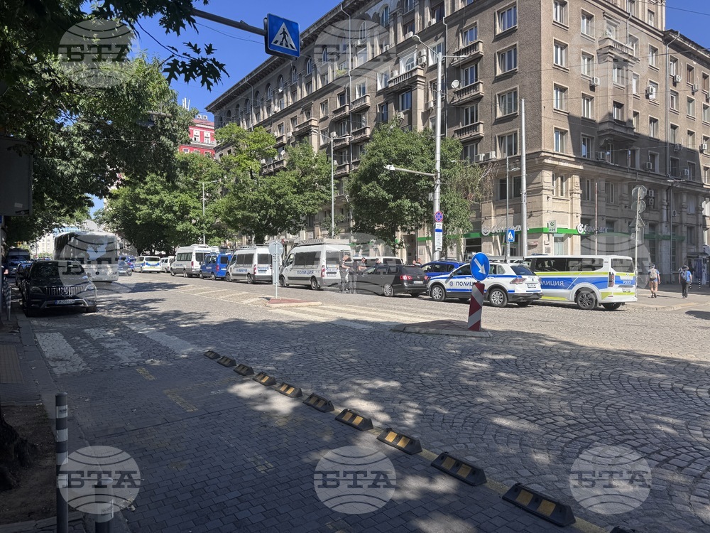 Засилено полицейско присъствие около сградите на Народното събрание, Министерския съвет и президентството