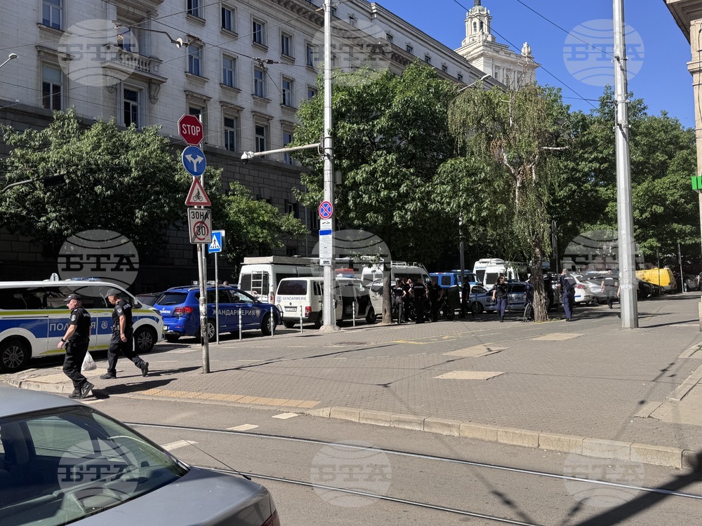 Засилено полицейско присъствие около сградите на Народното събрание, Министерския съвет и президентството