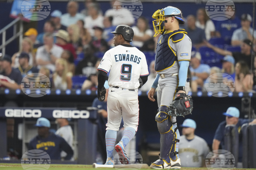 Brewers Marlins Baseball