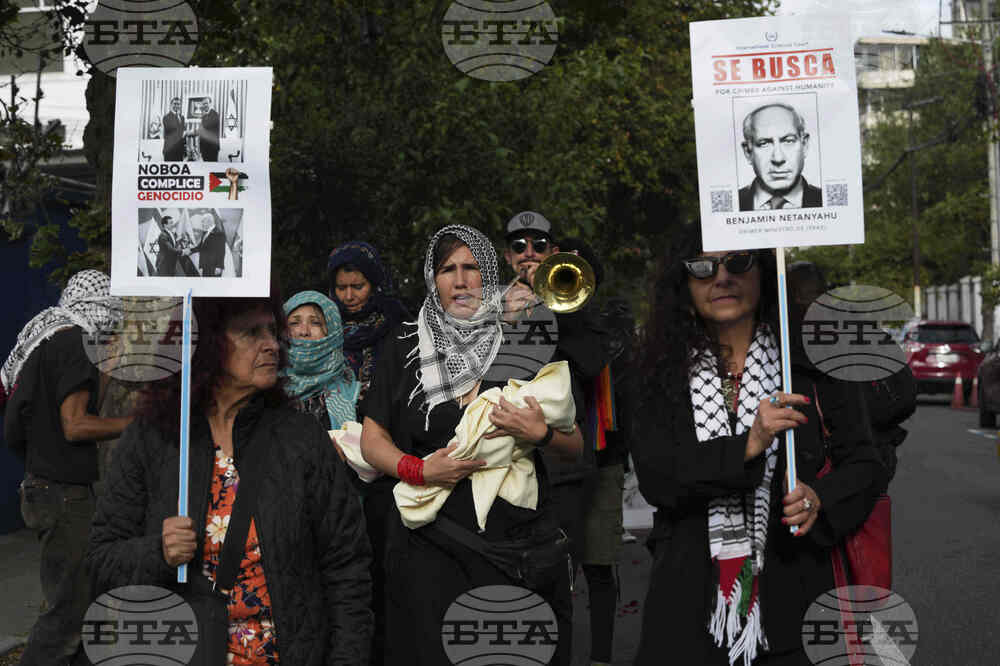Ecuador Israel Palestinians Protest