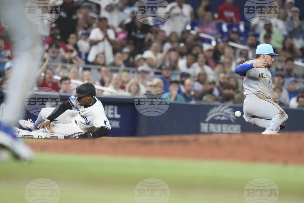 Brewers Marlins Baseball