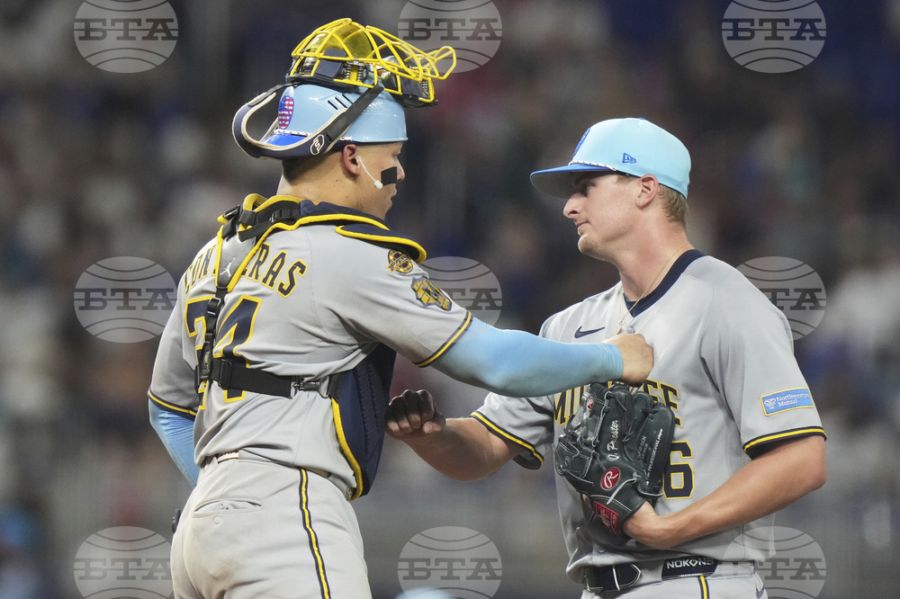 Brewers Marlins Baseball
