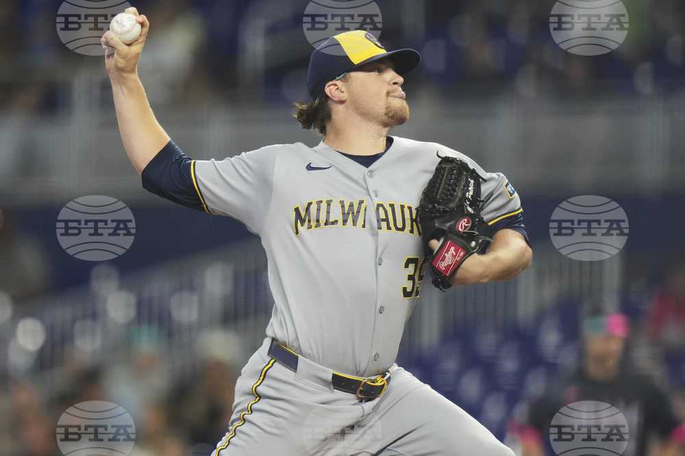Brewers Marlins Baseball