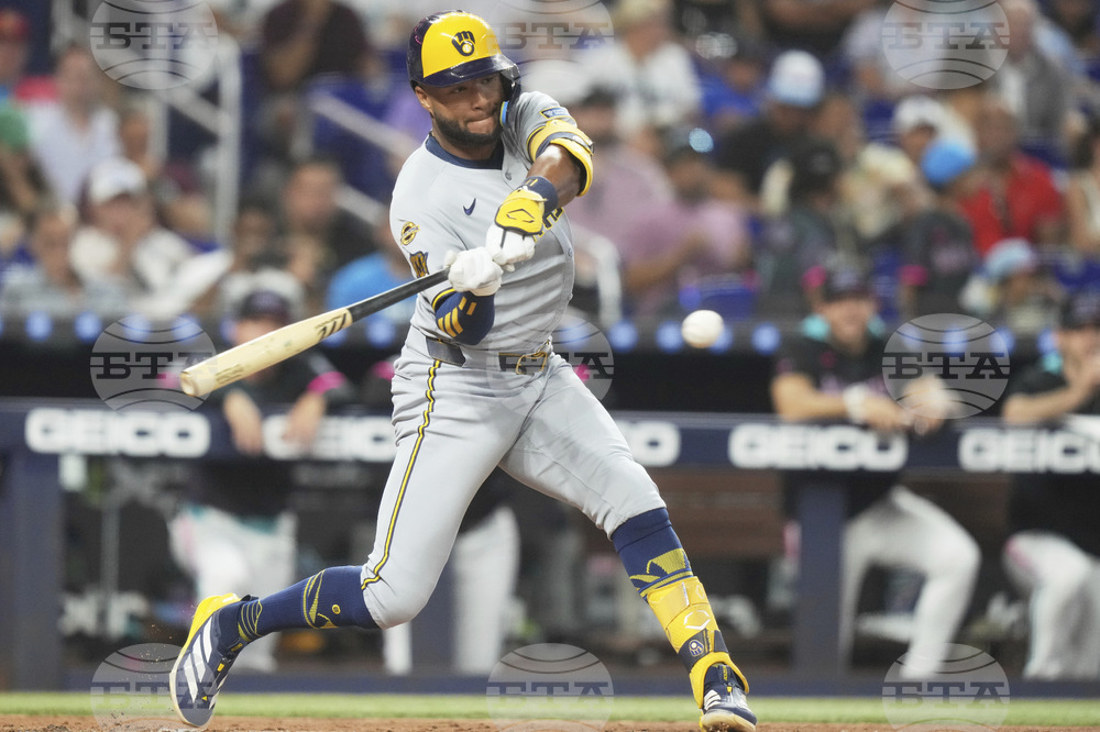 Brewers Marlins Baseball