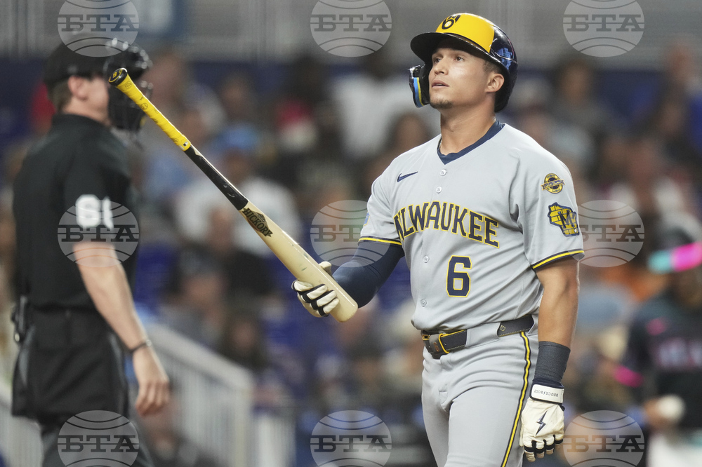 Brewers Marlins Baseball