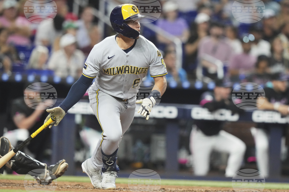 Brewers Marlins Baseball