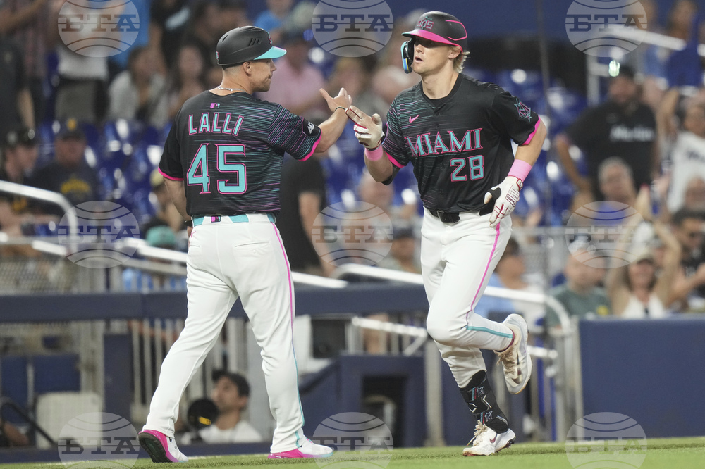 Brewers Marlins Baseball