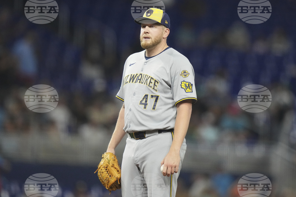 Brewers Marlins Baseball