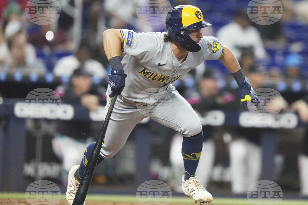 Brewers Marlins Baseball
