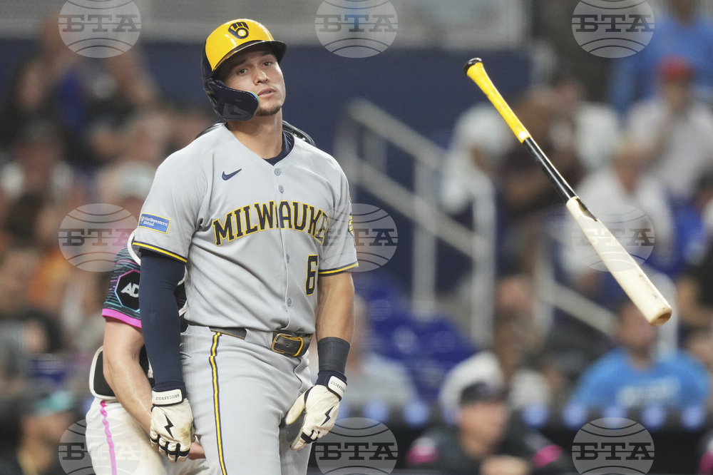 Brewers Marlins Baseball