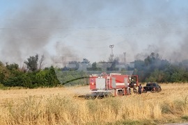 Ямбол - източен околовръстен път - пожар
