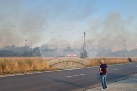 Ямбол - източен околовръстен път - пожар