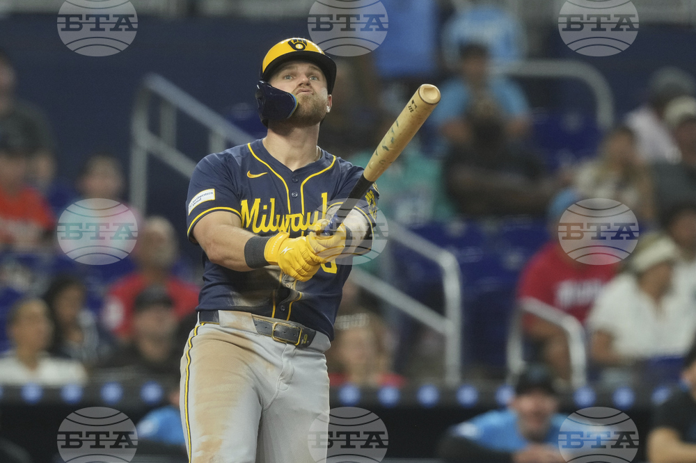 Brewers Marlins Baseball