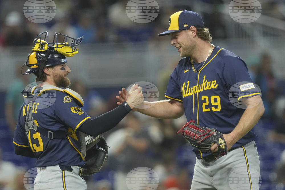 Brewers Marlins Baseball