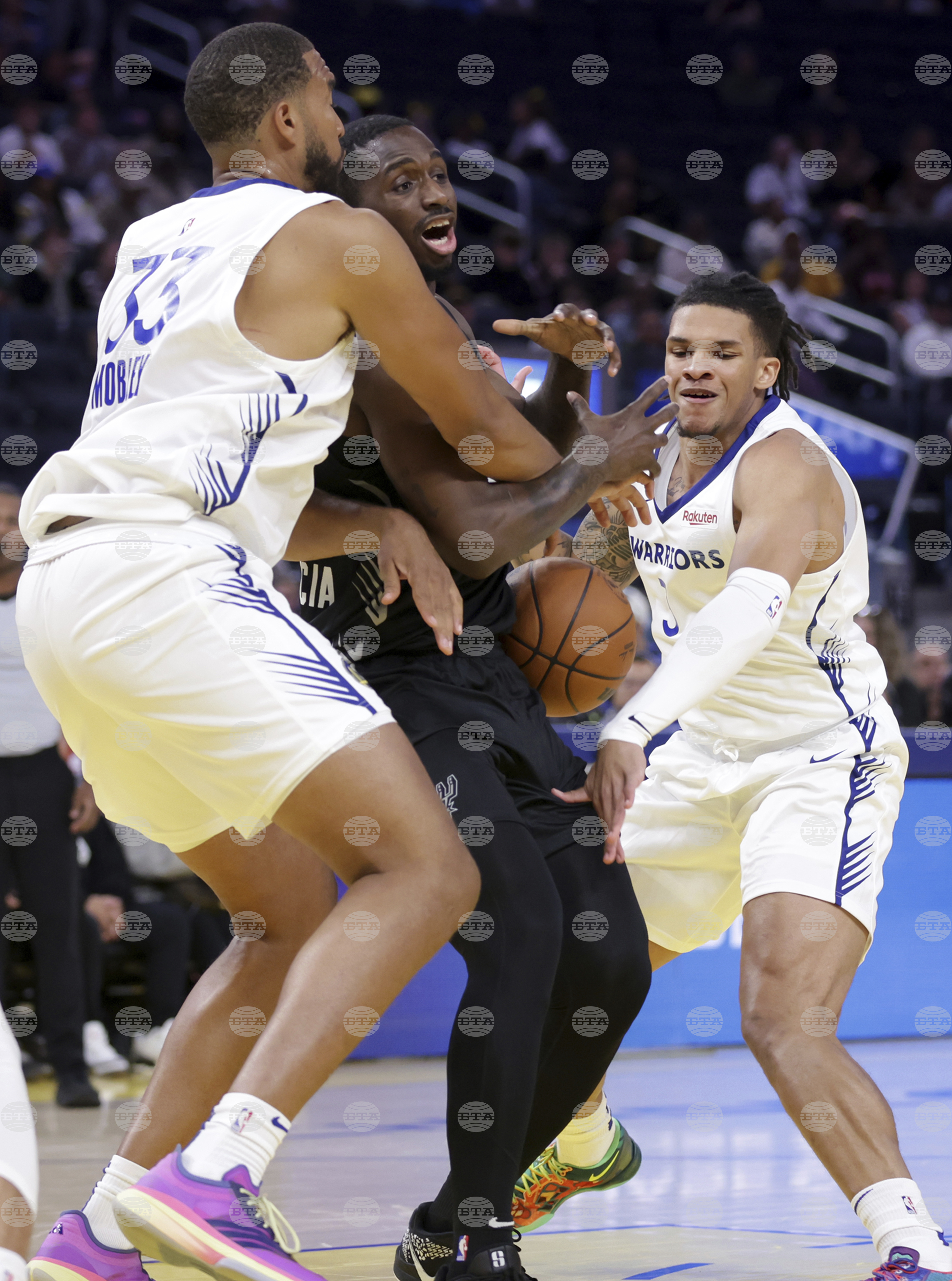 Spurs Warriors Basketball