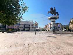 Скопие, жега